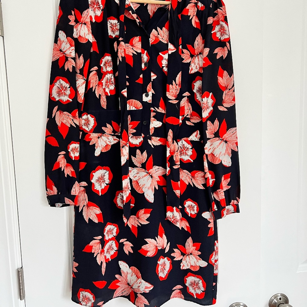 Shoshanna Silk Long Sleeve Button Down Dress - Size 2